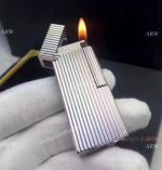 Replica Dunhill Vertical stripes Lighter All Silver